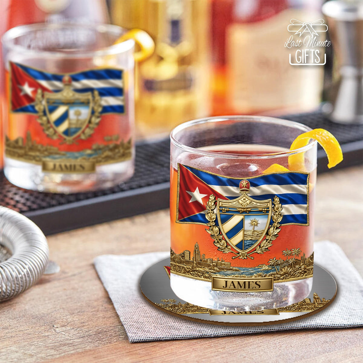 Proud Cuba - Personalized Expats Whiskey Decanter Set