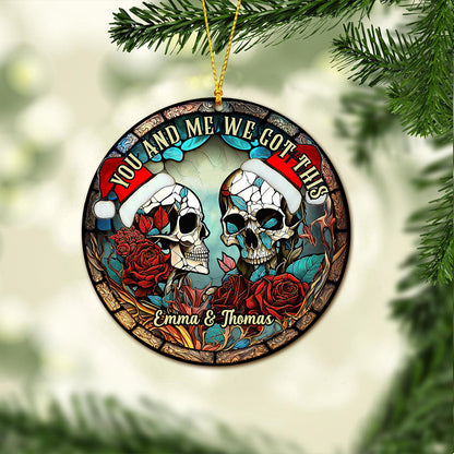 Skull Couple - Personalized Skull Ornament