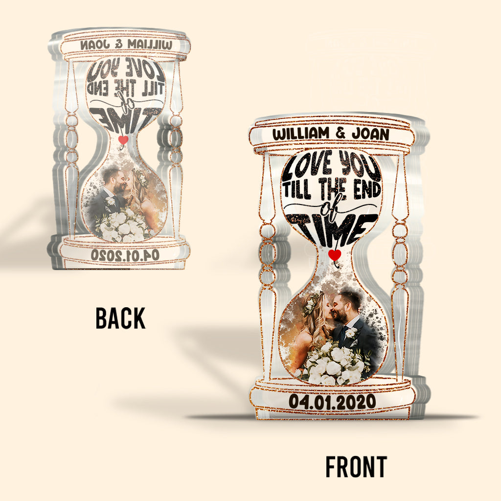 Till The End Of Time - Personalized Husband And Wife Custom Shaped Acrylic Plaque