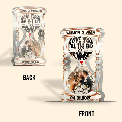 Till The End Of Time - Personalized Husband And Wife Custom Shaped Acrylic Plaque