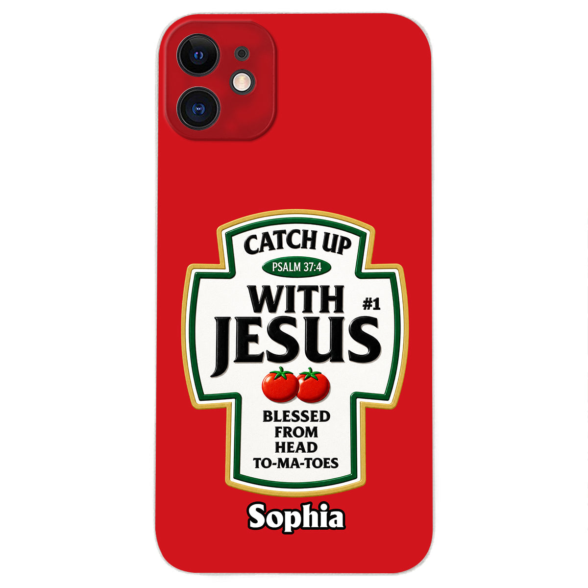 Funny Word Play, Faith In God - Personalized Christian Classic Cap & Leather Phone Case