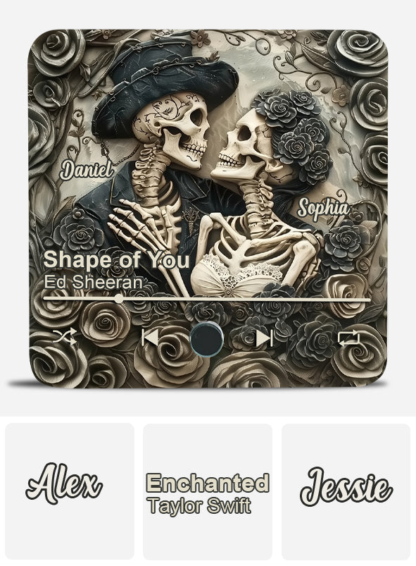 Till Death Do Us Part - Personalized Couple Music Fridge Magnet