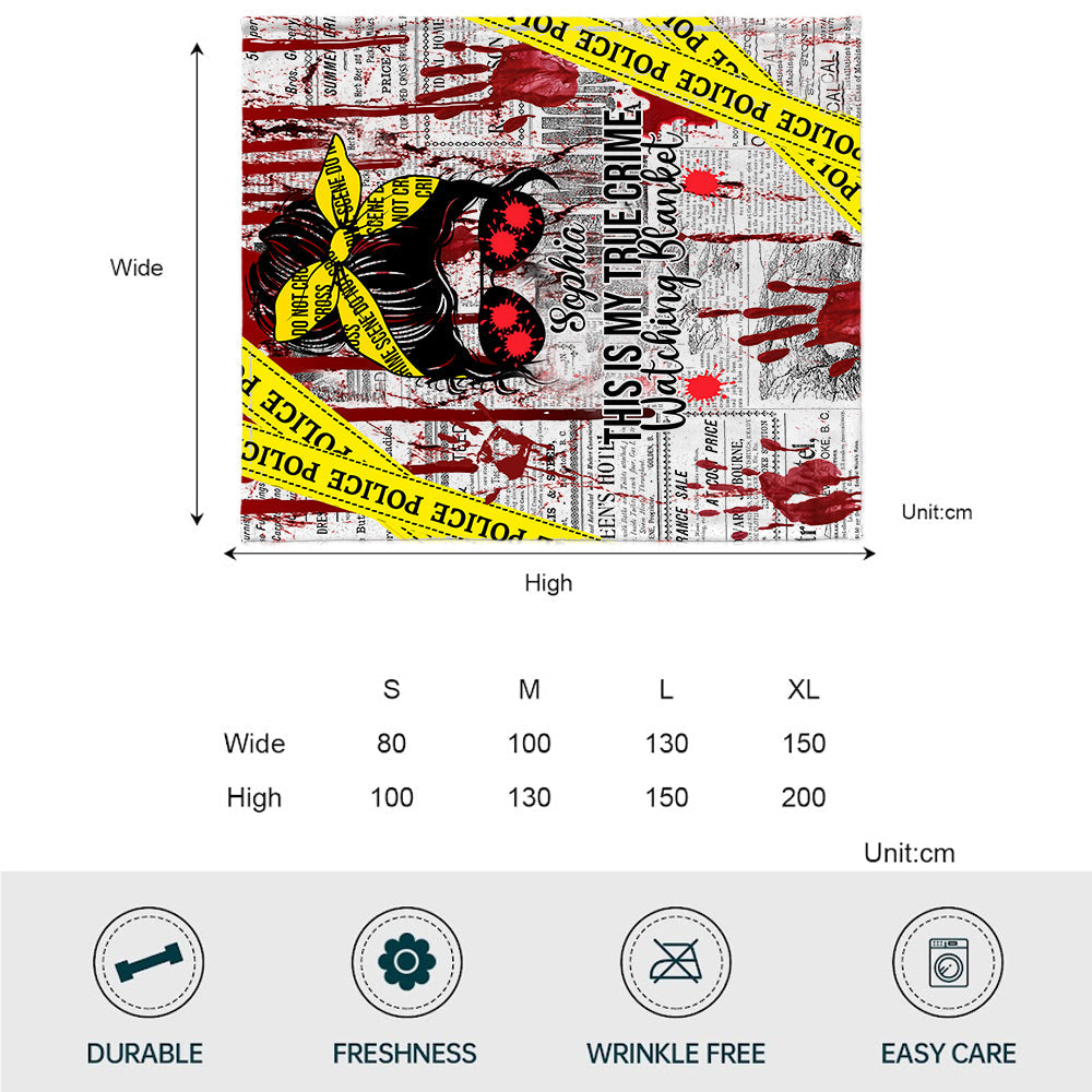 This Is My True Crime Watching Blanket - Personalized Blanket