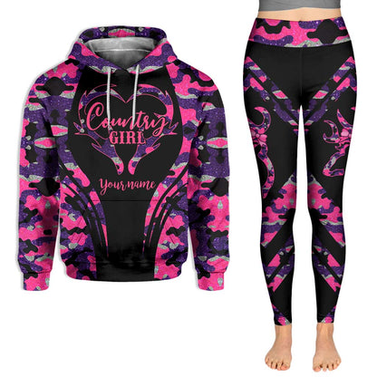 Country Girl - Personalized Hunting Hoodie and Leggings