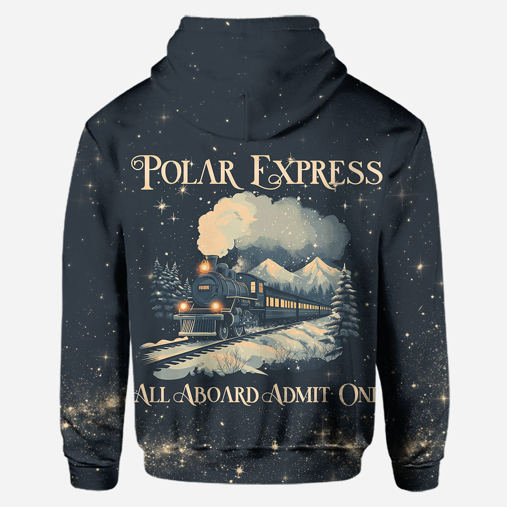 All Abroad Admit One - Personalized Christmas Movie Hoodie and Leggings