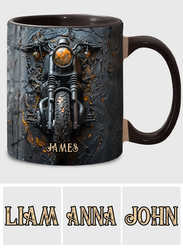 Never Underestimate An Old Man With A Motorcycle - Personalized Biker Accent Mug