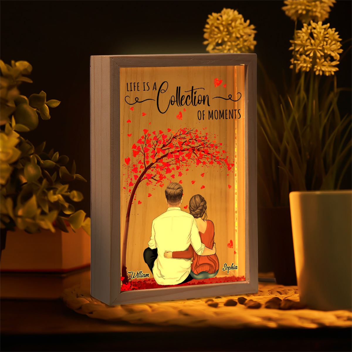 Making Memories Together - Personalized Couple Picture Frame Light Box