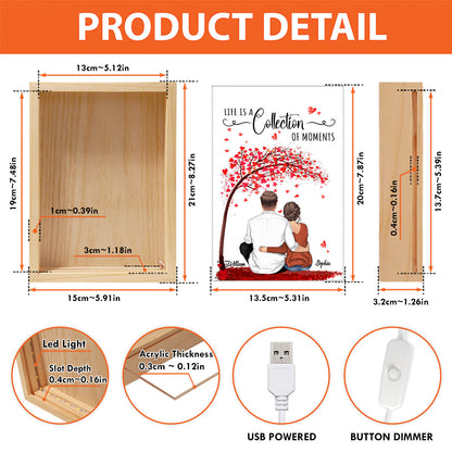 Making Memories Together - Personalized Couple Picture Frame Light Box