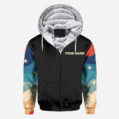 Stars And Stripes - Personalized Independence Day Father All Over T-shirt and Hoodie