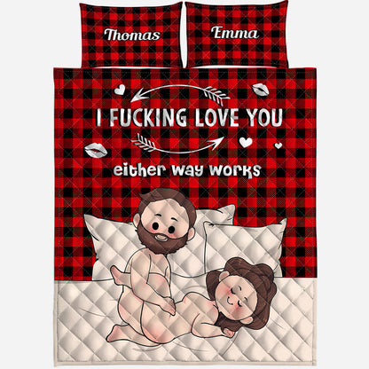 I Love You - Personalized Couple Quilt Set