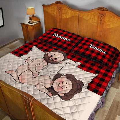 I Love You - Personalized Couple Quilt Set