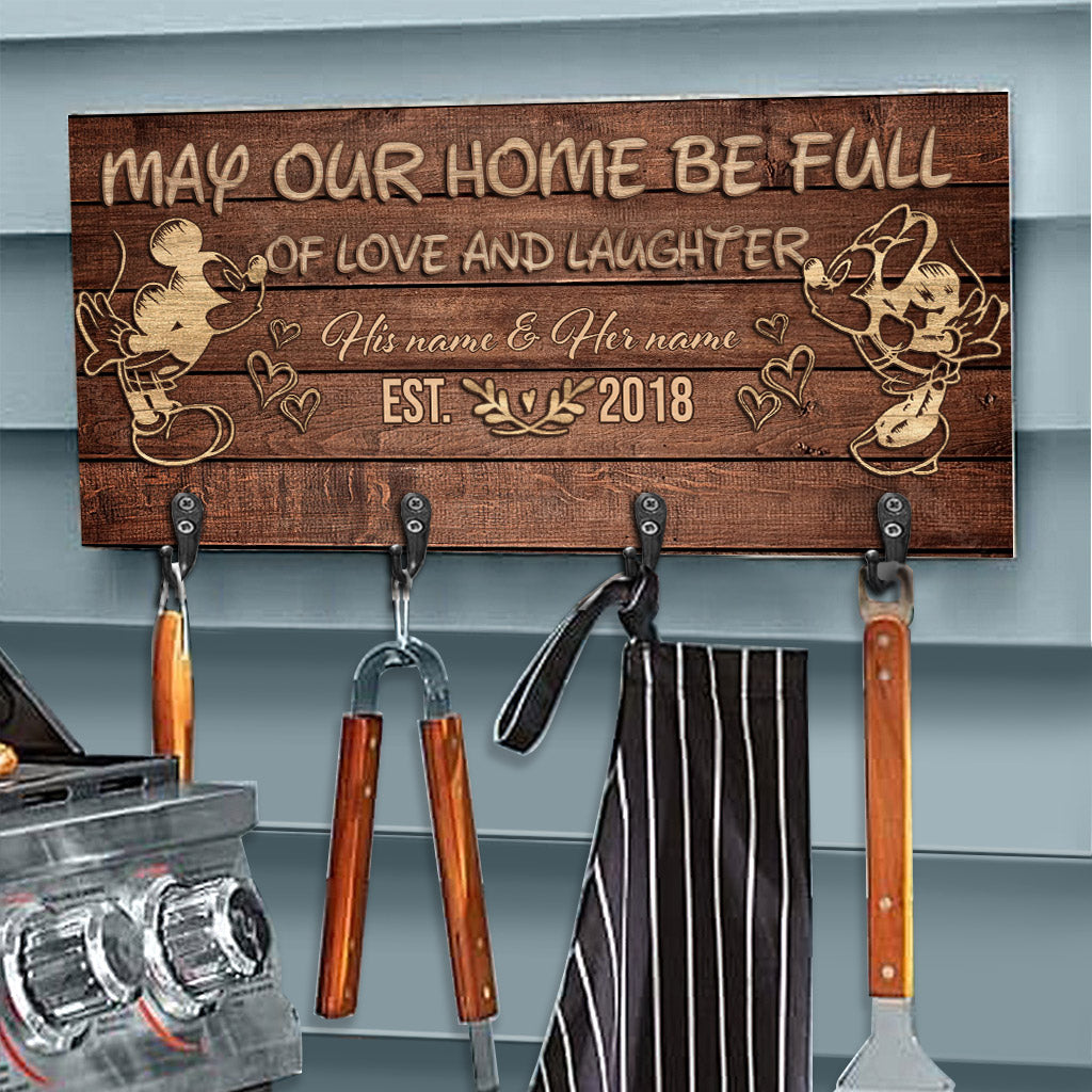 Love And Laughter - Personalized Mouse Key Rack