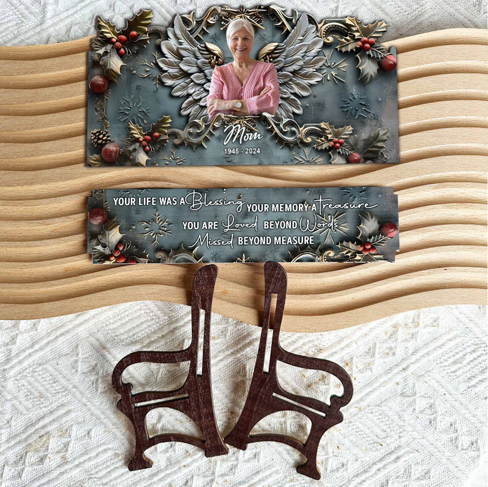 Your Life Was A Blessing Your Memory A Treasure - Personalized Memorial Wooden Bench