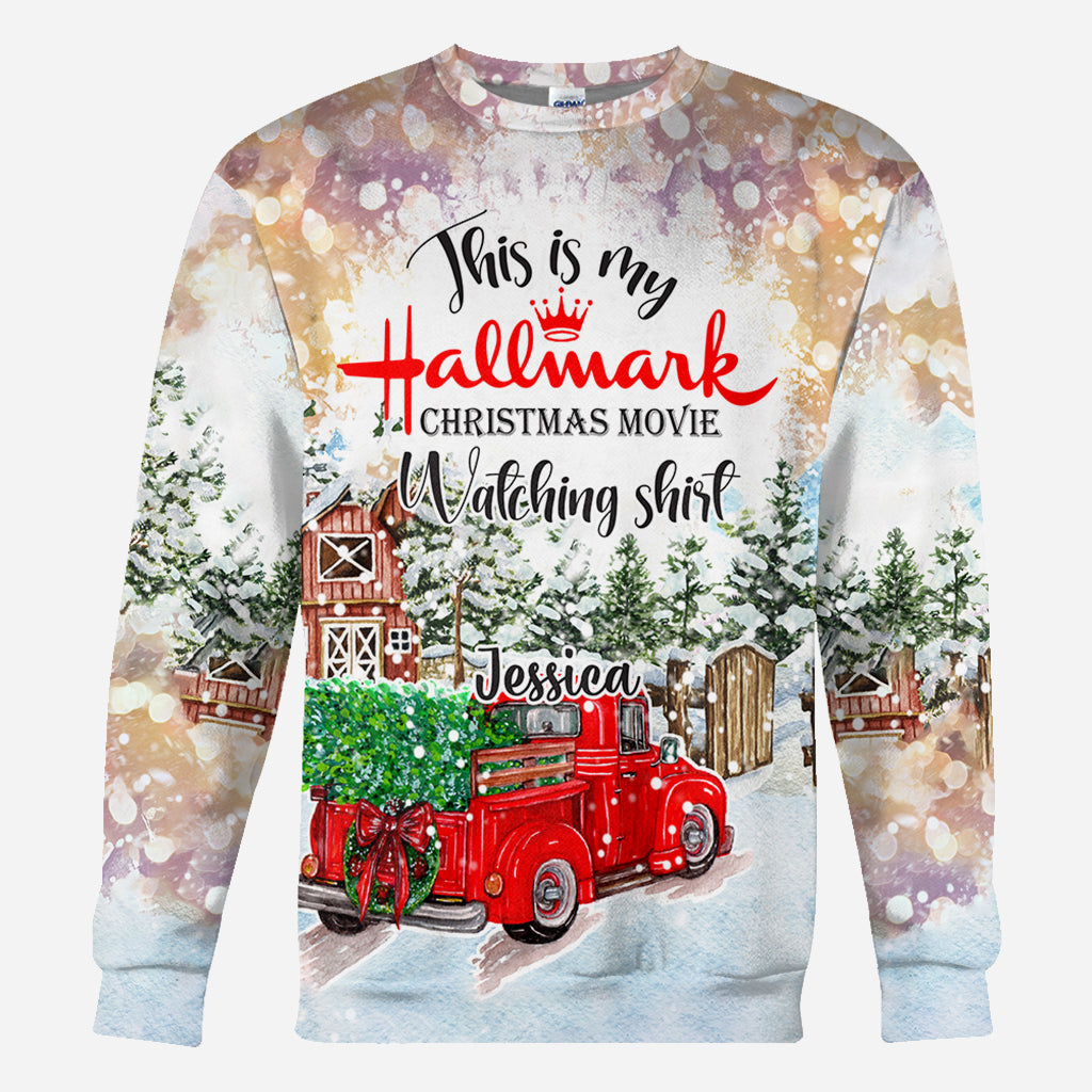 Christmas Movie Watching - Personalized All Over Shirt