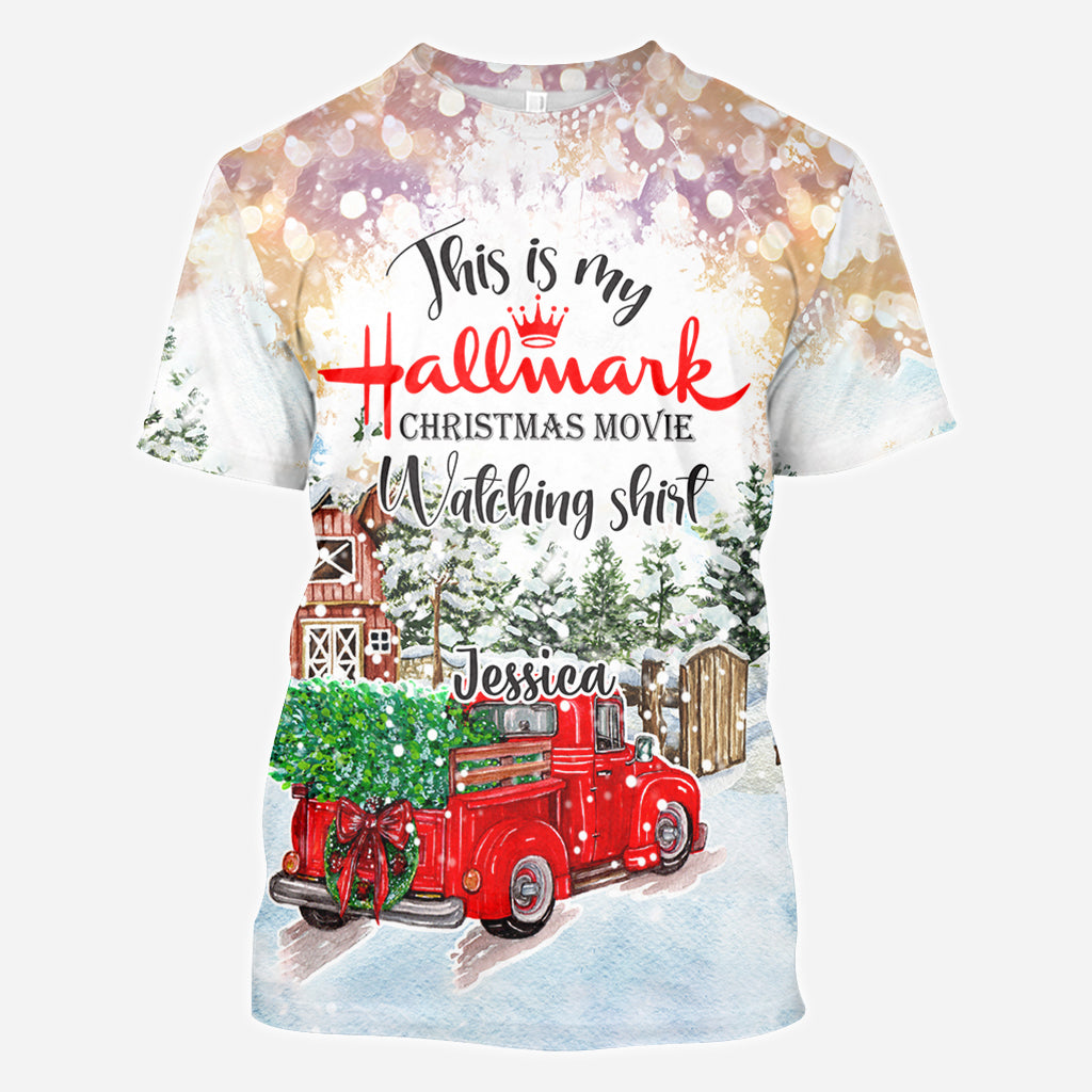 Christmas Movie Watching - Personalized All Over Shirt