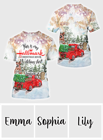 Christmas Movie Watching - Personalized All Over Shirt