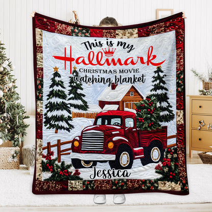 Christmas Movie Watching Blanket - Personalized Blanket