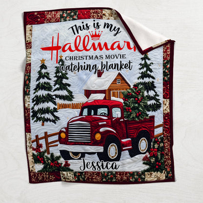 Christmas Movie Watching Blanket - Personalized Blanket