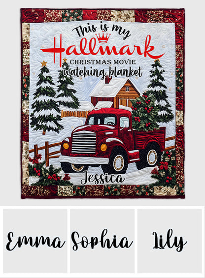 Christmas Movie Watching Blanket - Personalized Blanket