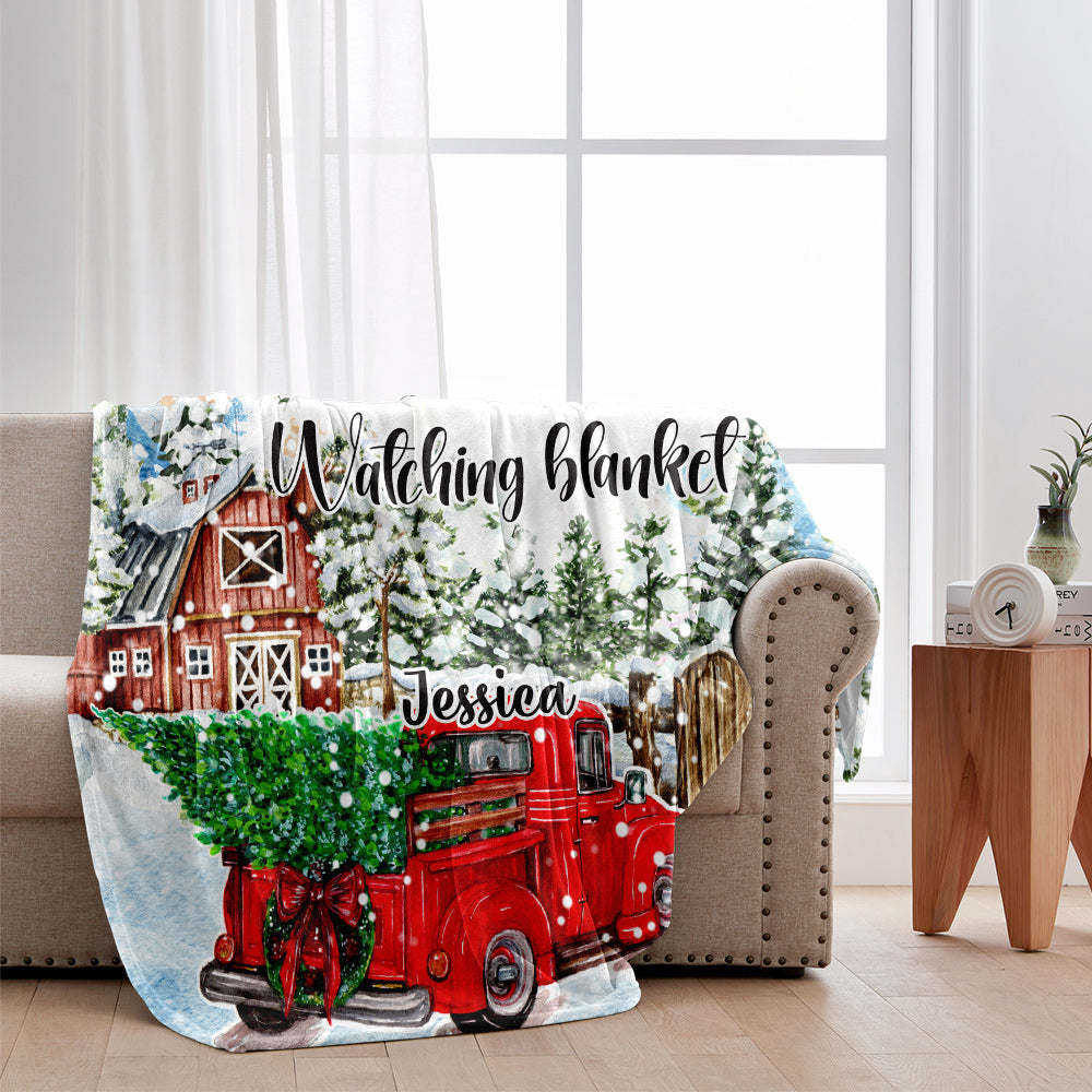 Christmas Movie Watching - Personalized Blanket