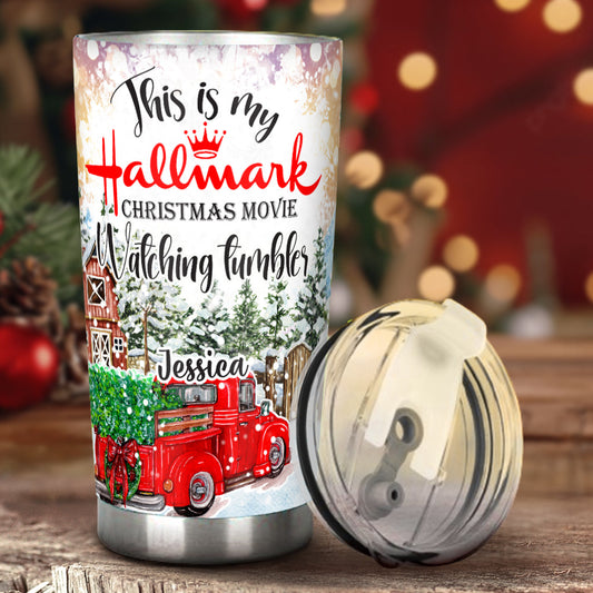 Christmas Movie Watching - Personalized Tumbler