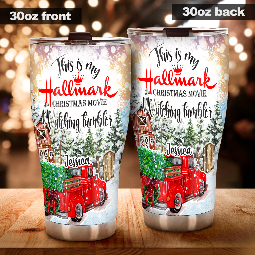 Christmas Movie Watching - Personalized Tumbler