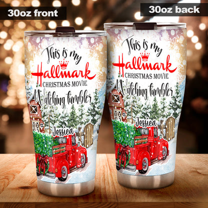 Christmas Movie Watching - Personalized Tumbler