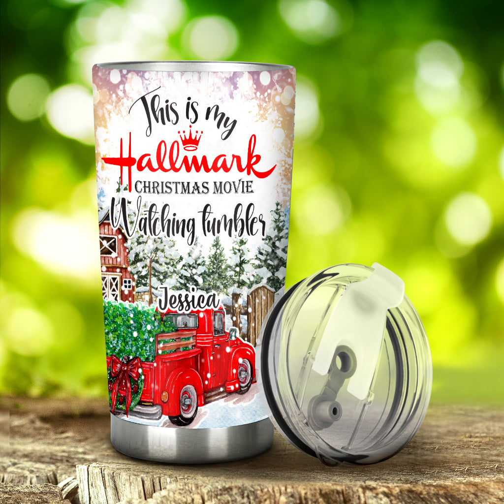 Christmas Movie Watching - Personalized Tumbler