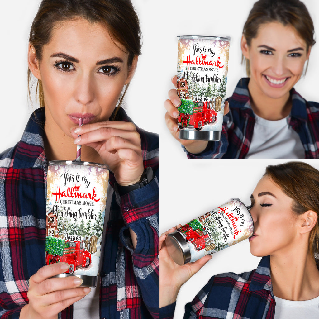 Christmas Movie Watching - Personalized Tumbler