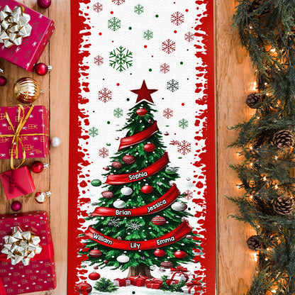 Merry Christmas - Personalized Family Table Runner