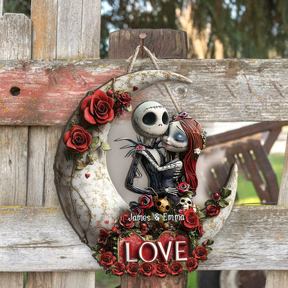 Til Death Do Us Part - Personalized Nightmare Custom Shaped Wood Sign