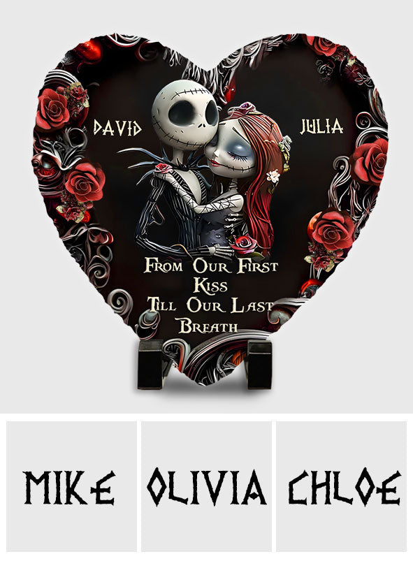 Till Death Do Us Part - Personalized Nightmare Heart Shaped Stone
