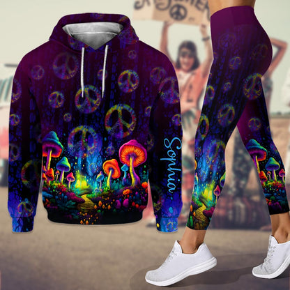Awesome Mushroom - Personalized Hippie Hoodie and Leggings