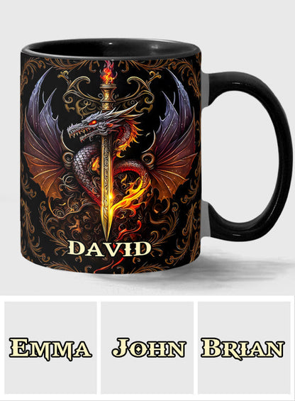 Heart Of A Dragon - Personalized Dragon Accent Mug