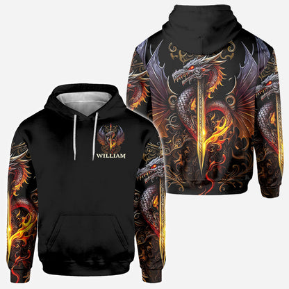 Heart Of A Dragon - Personalized Dragon All Over Shirt