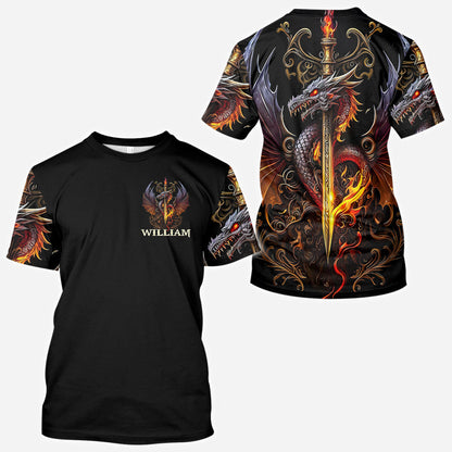 Heart Of A Dragon - Personalized Dragon All Over Shirt