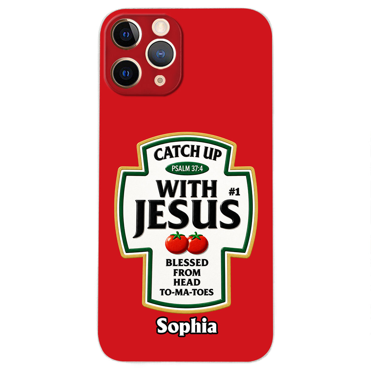 Funny Word Play, Faith In God - Personalized Christian Classic Cap & Leather Phone Case