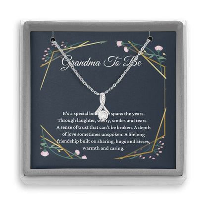 Grandma To Be Special Bond Gift For Grandmother To Be New Grandma Gift - Grandma Petite Ribbon Necklace 0921