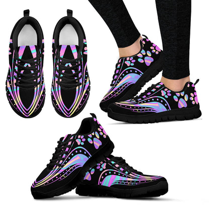 Hologram Paws Pattern Dog Sneakers 0622