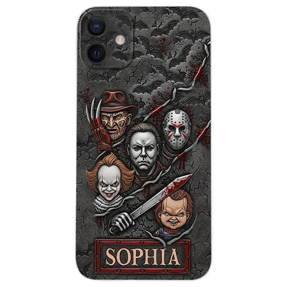 Scary Characters - Personalized Leather Phone Case
