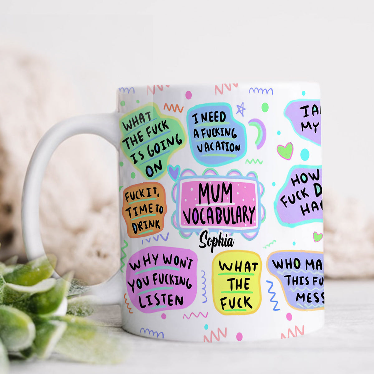 Mom Vocabulary - Personalized Mother Mug