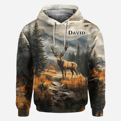 Any Name Beautiful Deer - Personalized Hunting All Over Shirt