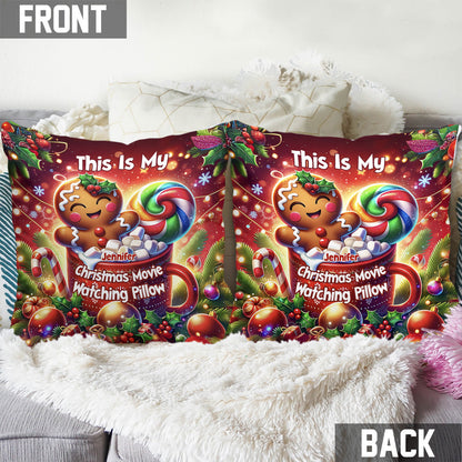 Movie Watching Pillow - Personalized Throw Pillow