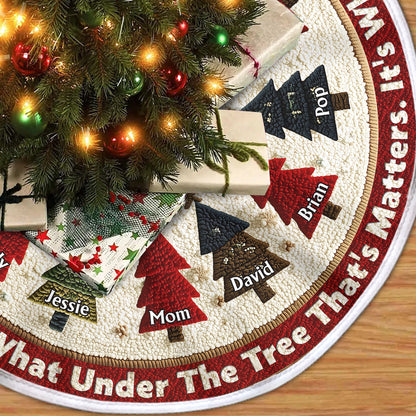 Family Christmas Tree - Personalized Family Tree Skirt