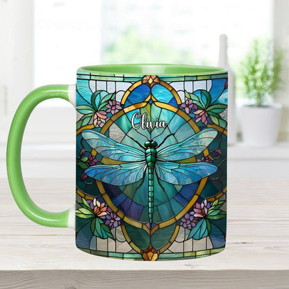 Beautiful Dragon Fly - Personalized Dragonfly Accent Mug