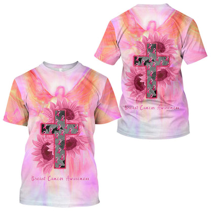 True Cross Faith Breast Cancer Awareness All Over T-shirt and Hoodie