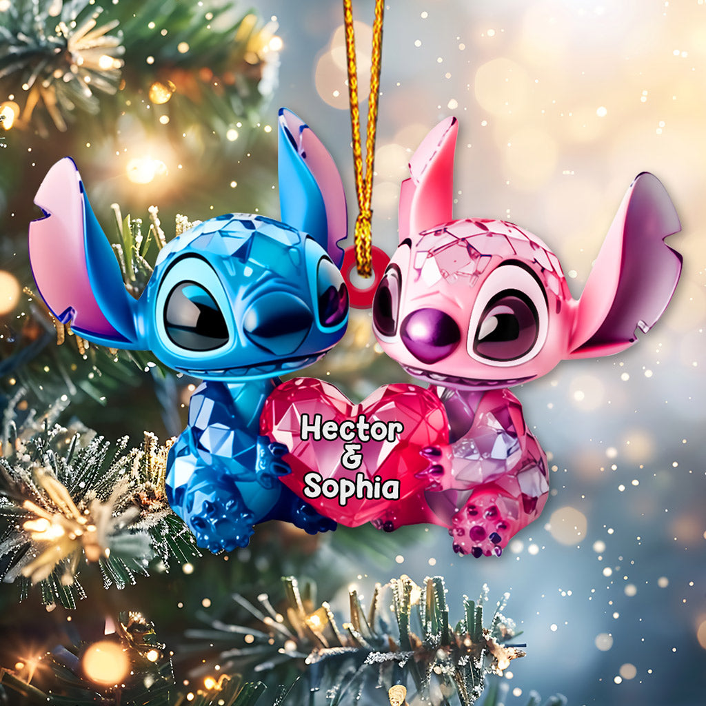 Pink & Blue Ohana - Personalized Ohana Ornament