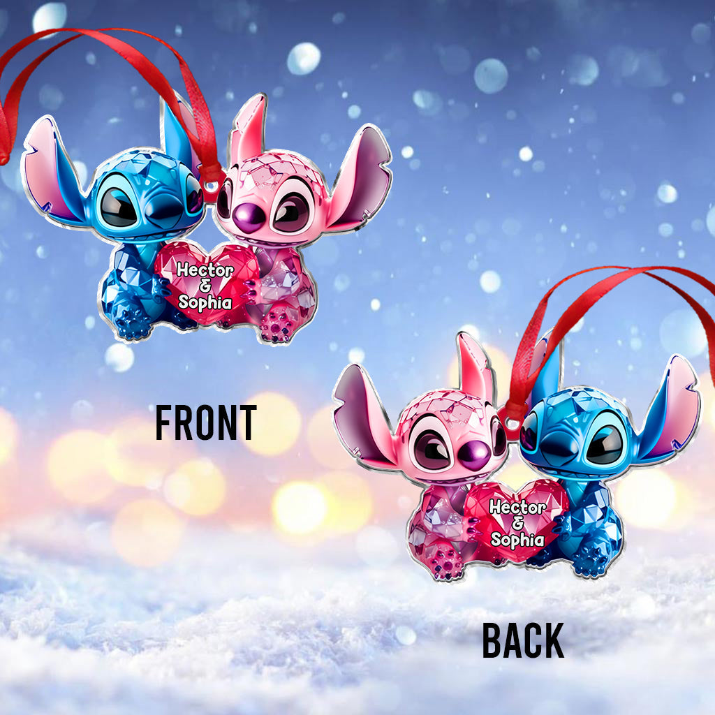 Pink & Blue Ohana - Personalized Ohana Ornament