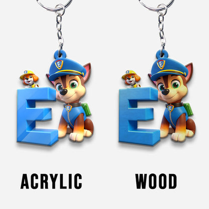 No Job Is Too Big, No Pup Is Too Small - Personalized Kid Keychain