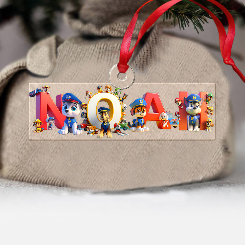 Paw Name Ornament - Personalized Kid Custom Shaped Ornament